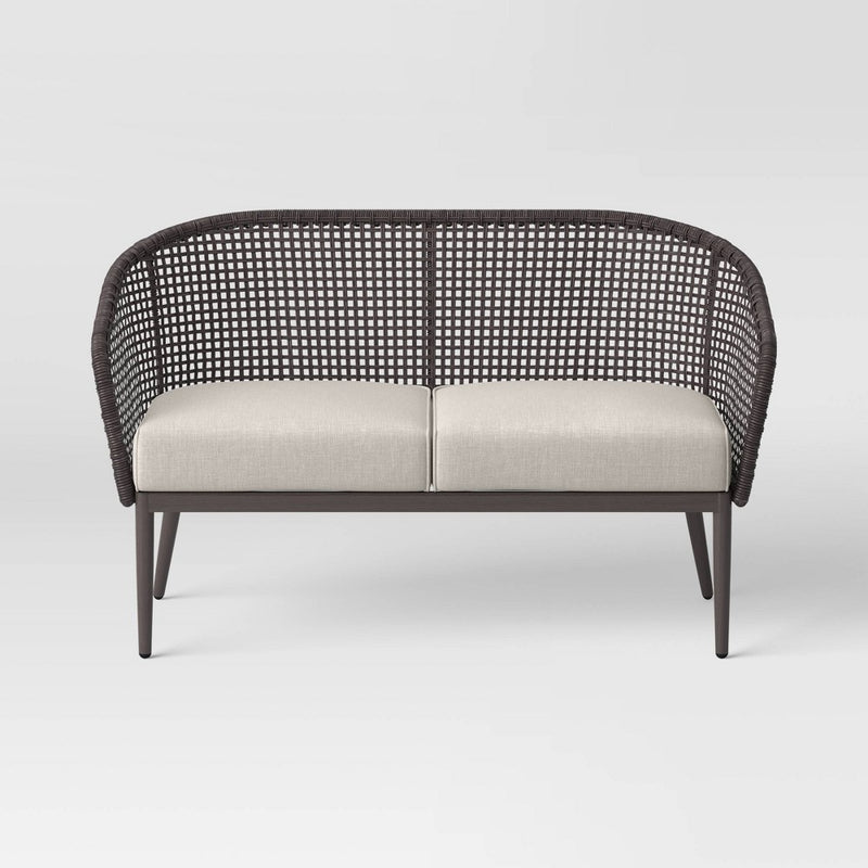 Weybridge Wicker Weave Patio Loveseat - Threshold™ (LOCAL PICKUP ONLY)