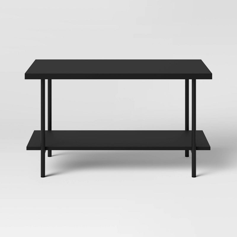 Wood and Metal Coffee Table Black - Room Essentials™ (LOCAL PICKUP ONLY)