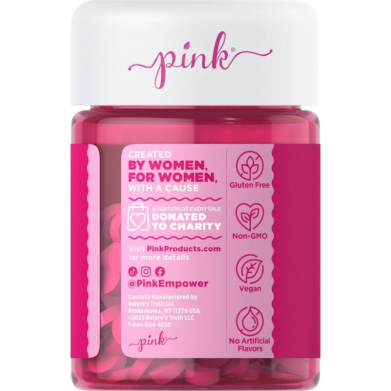 Pink Vitamins Get Up & Go B-12 + L-Carnitine Fast Dissolve Tabs - Natural Berry - 50ct