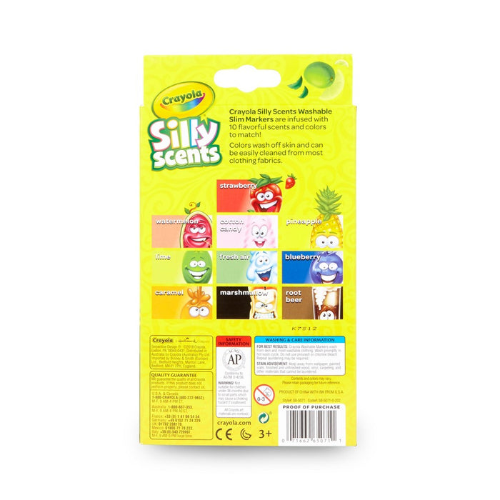 Crayola Silly Scents Markers Fineline 10ct