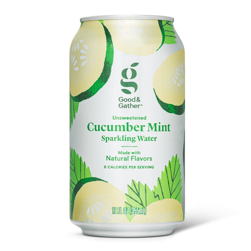 Cucumber Mint Sparkling Water - 8pk/12 fl oz Cans - Good & Gather™