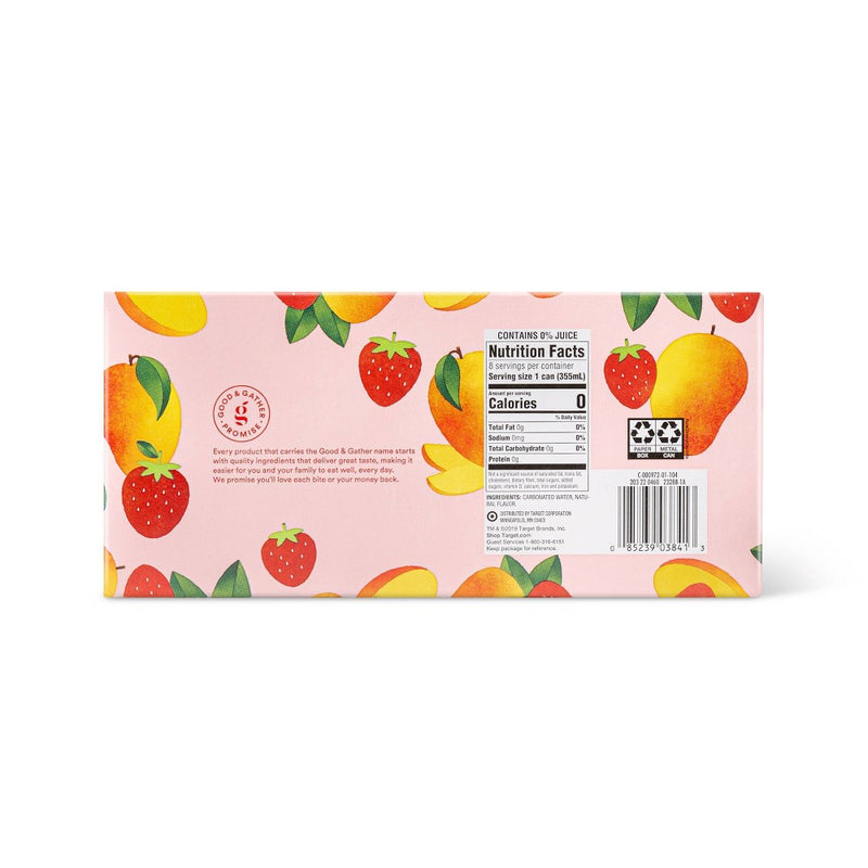 Strawberry Mango Sparkling Water - 8pk/12 fl oz Cans - Good & Gather™