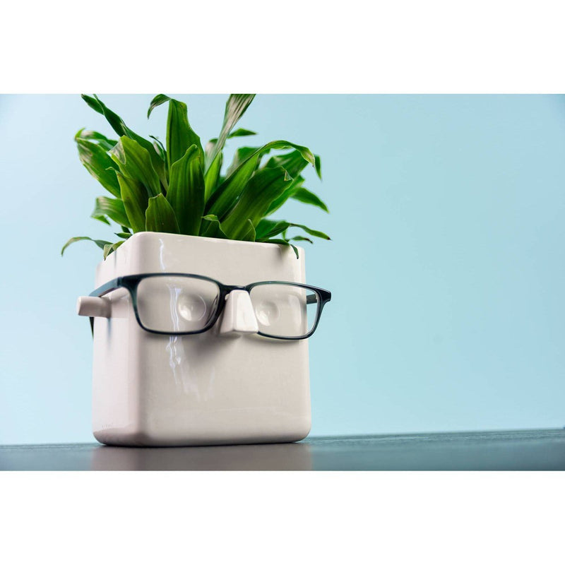 6" Wide Square Plant Holder White