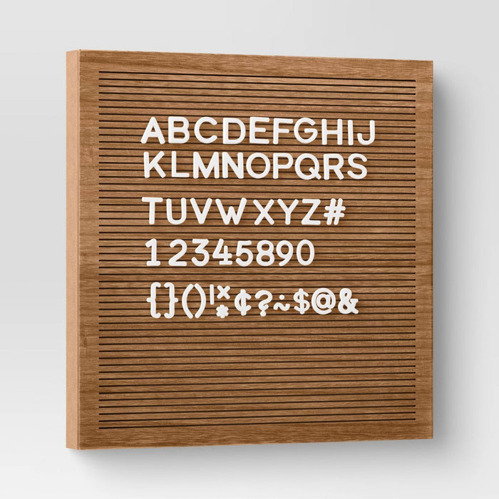 14"x 14" Wood Letter Board Brown - Threshold™