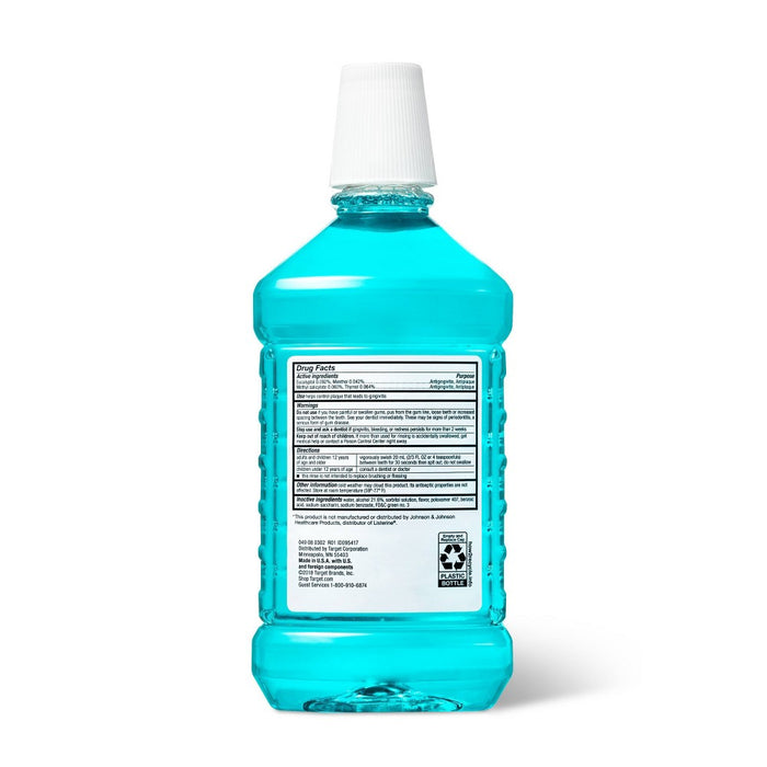 Antiseptic Blue Mint Mouthwash - 50.7 fl oz/2pk - up & up™