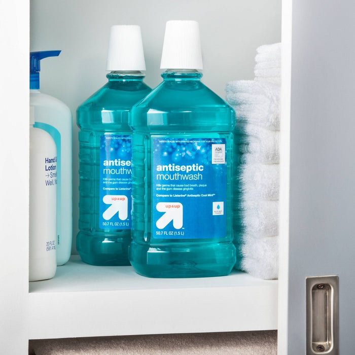 Antiseptic Blue Mint Mouthwash - 50.7 fl oz/2pk - up & up™
