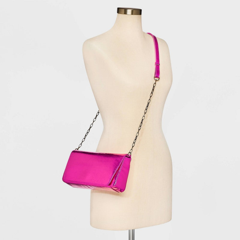Flap Crossbody Bag - Universal Thread™ Metallic Pink