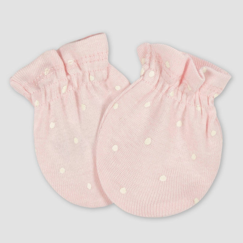 Gerber Baby Girls' 3pk Floral Mittens - White/Gray/Light Pink