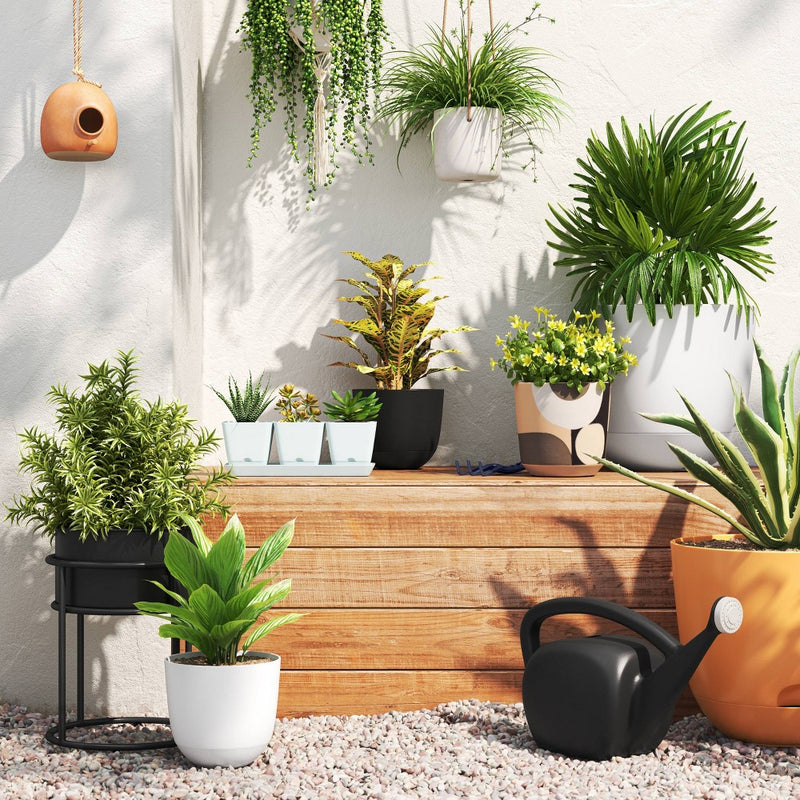 8" Wide Indoor/Outdoor Self-Watering Planter White - Room Essentials™