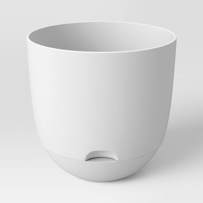 8" Wide Indoor/Outdoor Self-Watering Planter White - Room Essentials™