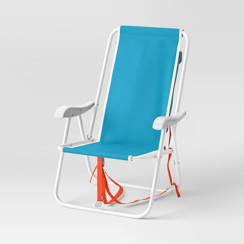 Outdoor Portable Backpack Chair Ocean Floor Dark Blue - Sun Squad™ (LOCAL PICKUP ONLY)