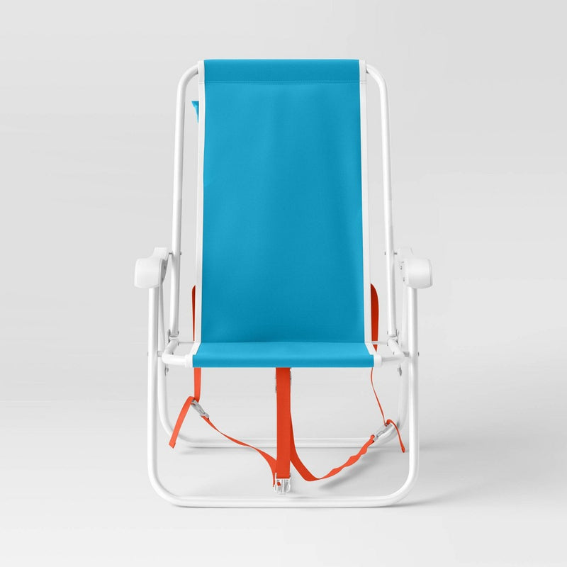 Outdoor Portable Backpack Chair Ocean Floor Dark Blue - Sun Squad™ (LOCAL PICKUP ONLY)