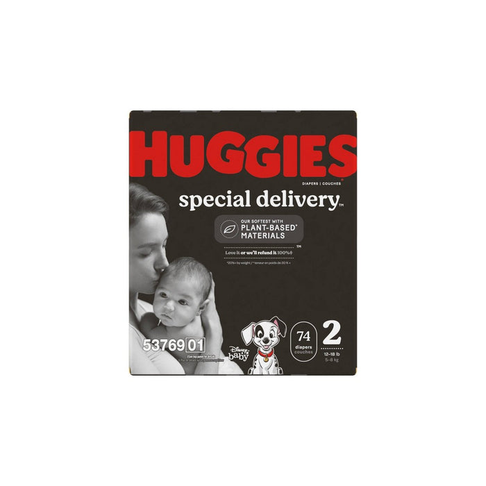 Huggies Special Delivery Hypoallergenic Baby Disposable Diapers Super Pack - Size 2 - 74ct