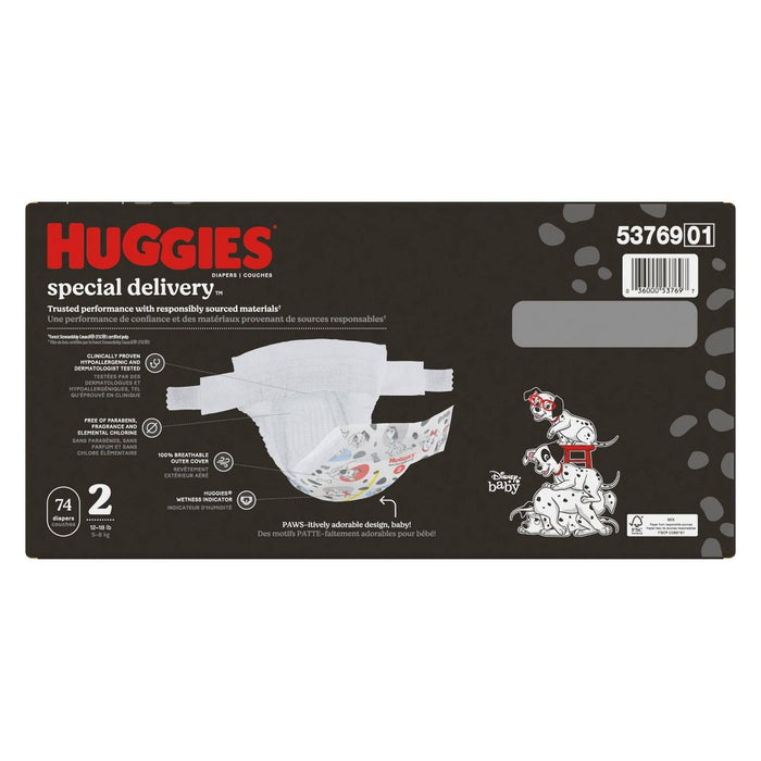 Huggies Special Delivery Hypoallergenic Baby Disposable Diapers Super Pack - Size 2 - 74ct