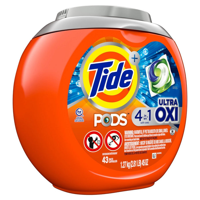 Tide Pods Ultra Oxi Laundry Detergent Pacs - 45oz/43ct