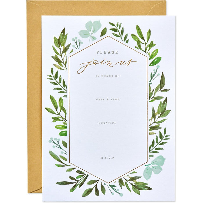 20ct Party Invitations Greenery - Spritz™
