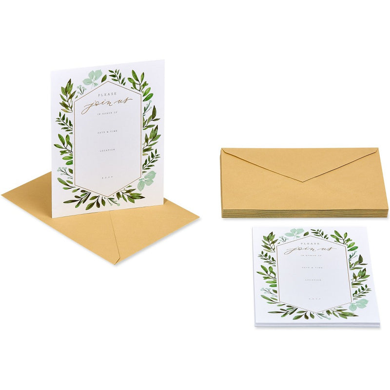 20ct Party Invitations Greenery - Spritz™