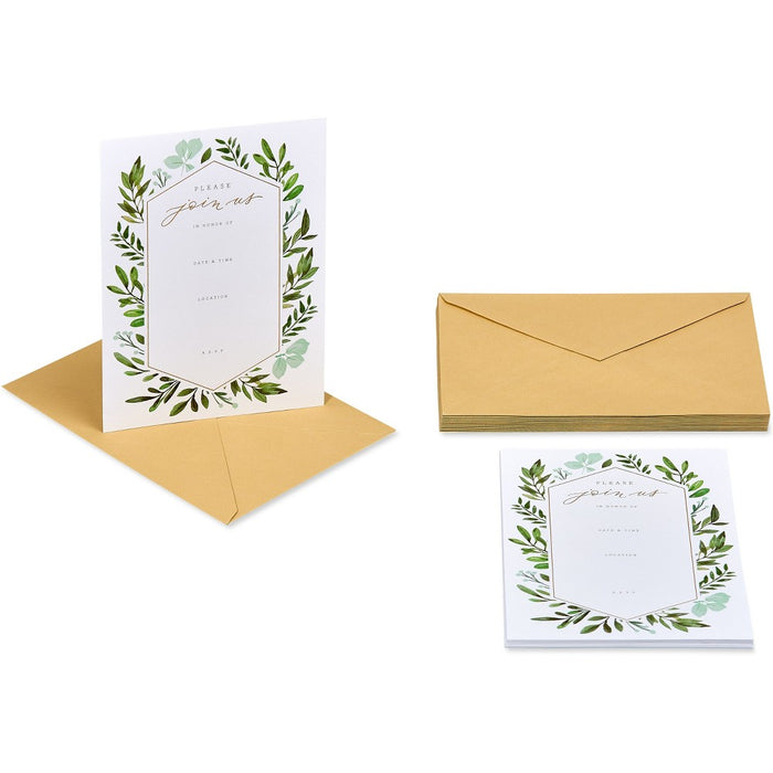 20ct Party Invitations Greenery - Spritz™