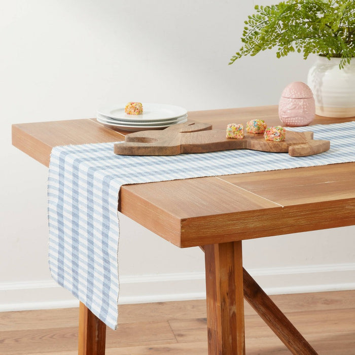 72" x 14" Striped Table Runner Blue - Threshold™
