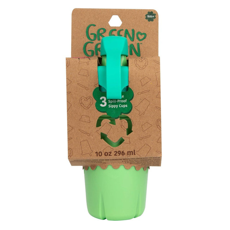 The First Years GreenGrown Reusable Spill-Proof Sippy Toddler Cups - Blue - 3pk/10oz