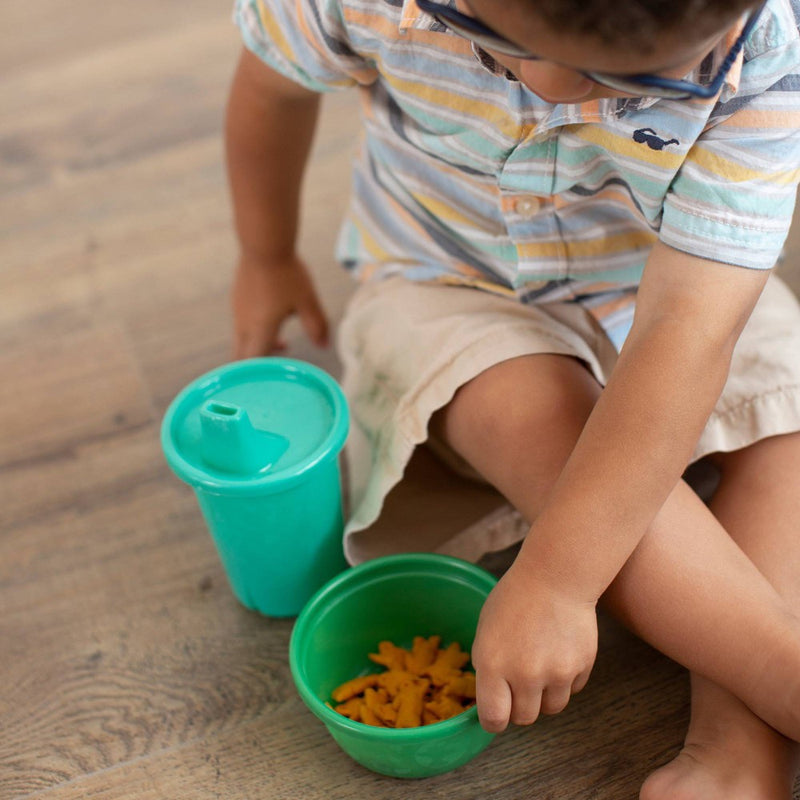 The First Years GreenGrown Reusable Spill-Proof Sippy Toddler Cups - Blue - 3pk/10oz