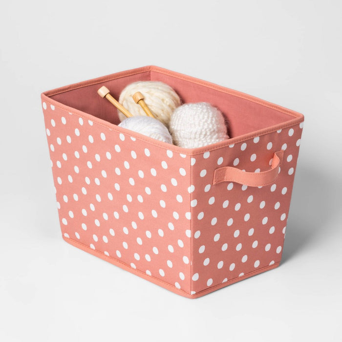 Large Canvas Dot Bin Rose Pink - Pillowfort™