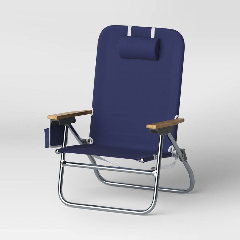 Aluminum High Sitting Chair with Pillow - Navy - Threshold™ (LOCAL PICKUP ONLY)