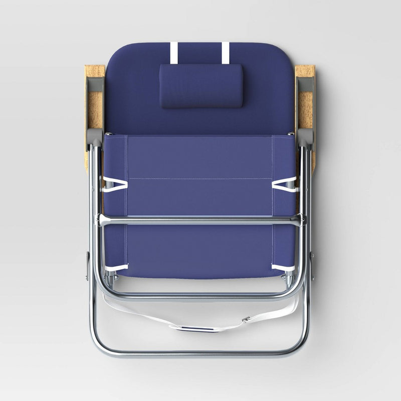 Aluminum High Sitting Chair with Pillow - Navy - Threshold™ (LOCAL PICKUP ONLY)