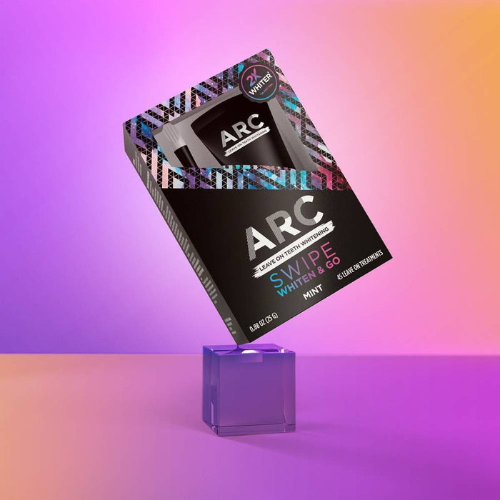 ARC Oral Care Leave on Teeth Whitening, 45 Treatments, 1 Wand and 1 Stand - 0.88oz