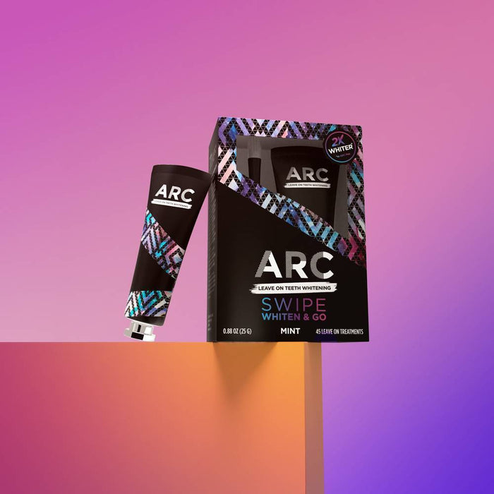 ARC Oral Care Leave on Teeth Whitening, 45 Treatments, 1 Wand and 1 Stand - 0.88oz