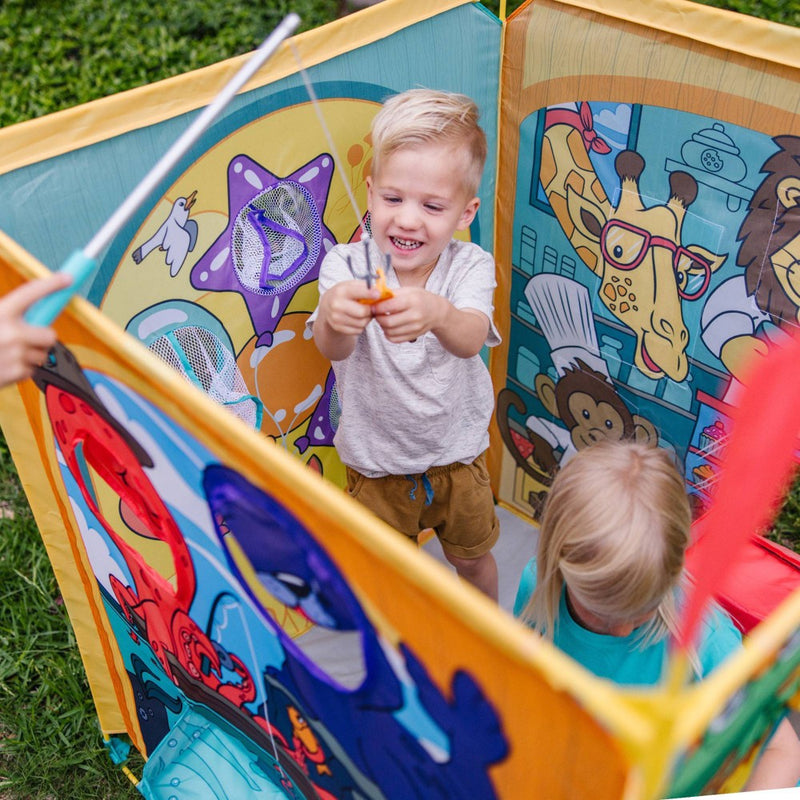 Melissa & Doug Fun at the Fair! Game Center Play Tent - 4 Sides of Activities