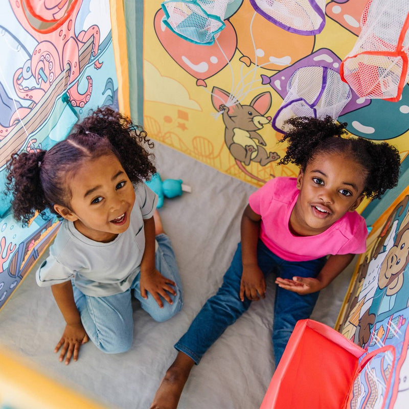 Melissa & Doug Fun at the Fair! Game Center Play Tent - 4 Sides of Activities