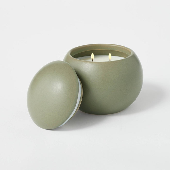 12.5oz Ceramic Sphere Jar Bergamot and Peppercorn Candle - Threshold™ designed with Studio McGee