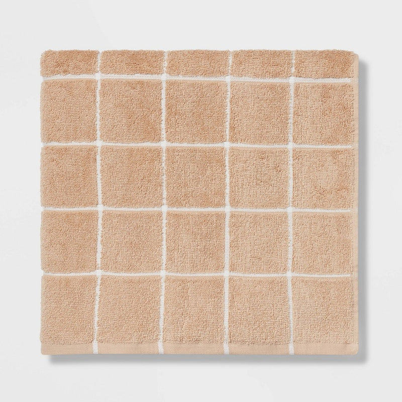 Everyday Grid Bath Towel Tan - Room Essentials™