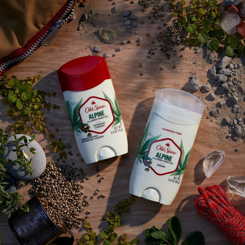 Old Spice Aluminum Free Deodorant - Alpine with Hemp Seed Oil - Inspired by Nature - 3oz