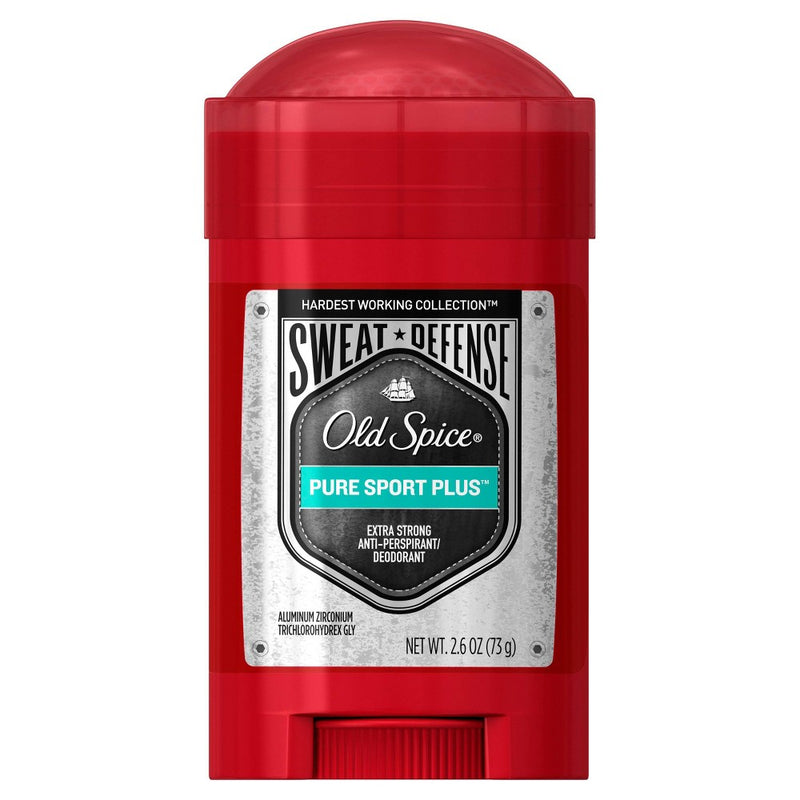 Old Spice Hardest Working Collection Antiperspirant & Deodorant for Men Pure Sport Plus - 2.6oz