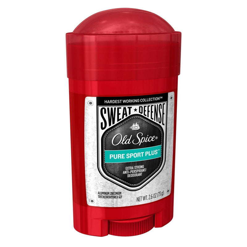 Old Spice Hardest Working Collection Antiperspirant & Deodorant for Men Pure Sport Plus - 2.6oz