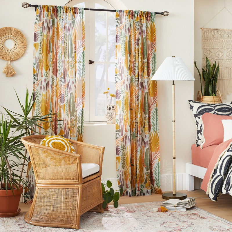 1pc 54"x84" Sheer Burnout Window Curtain Panel - Opalhouse™ designed with Jungalow™