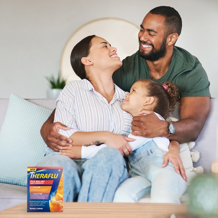 Theraflu Multi-Symptom Flu Relief Max Strength Day & Night Powder - Honey Lemon - 12ct