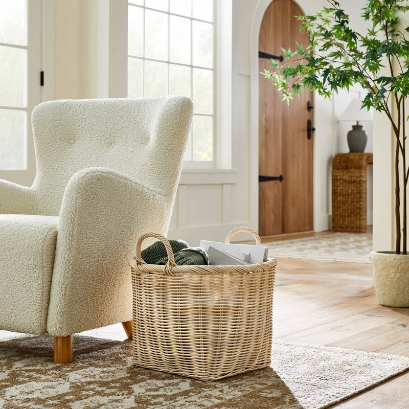 Medium Rattan Basket with Handles - Threshold™ designed with Studio McGee (LOCAL PICKUP ONLY)