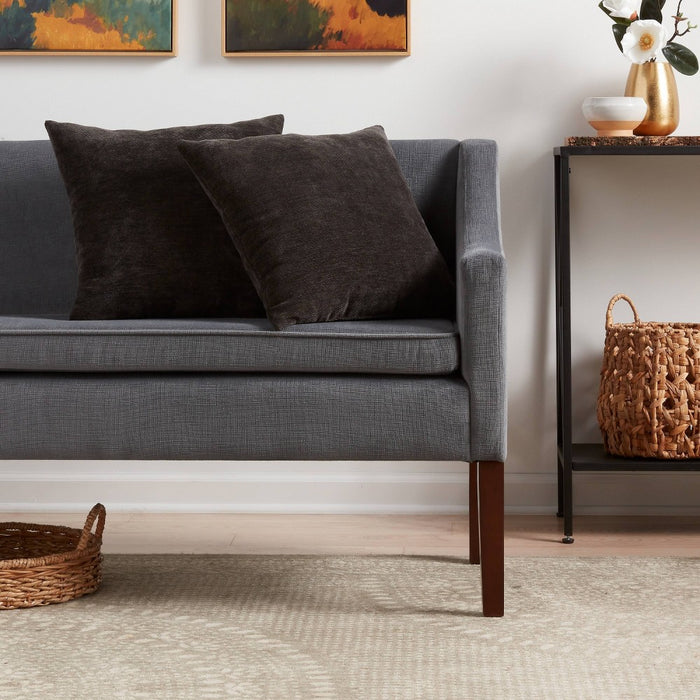 2pk Chenille Square Throw Pillows Black - Threshold™