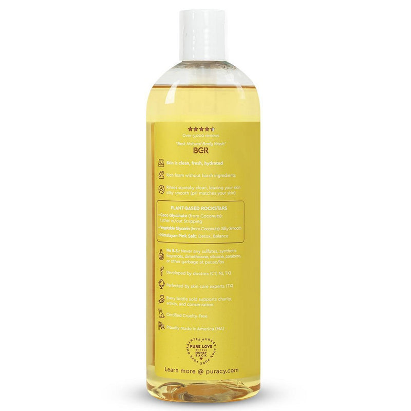 Puracy Natural Body Wash Shower Gel - Coconut & Vanilla - 12 fl oz