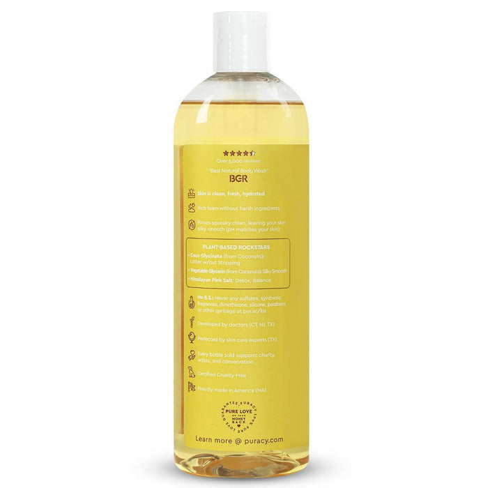 Puracy Natural Body Wash Shower Gel - Coconut & Vanilla - 12 fl oz