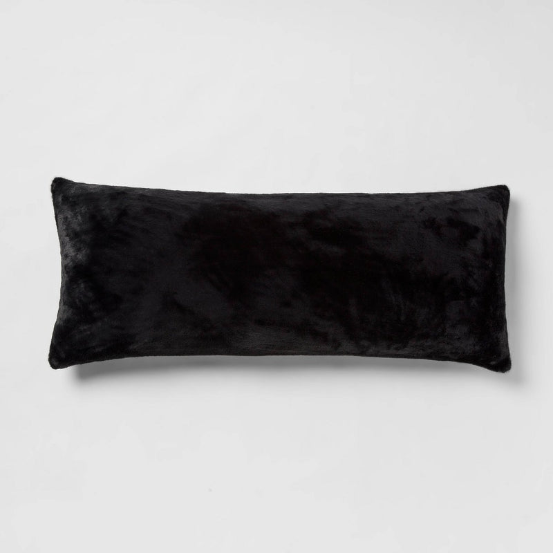 Plush Body Pillow Cover Black - Room Essentials™6