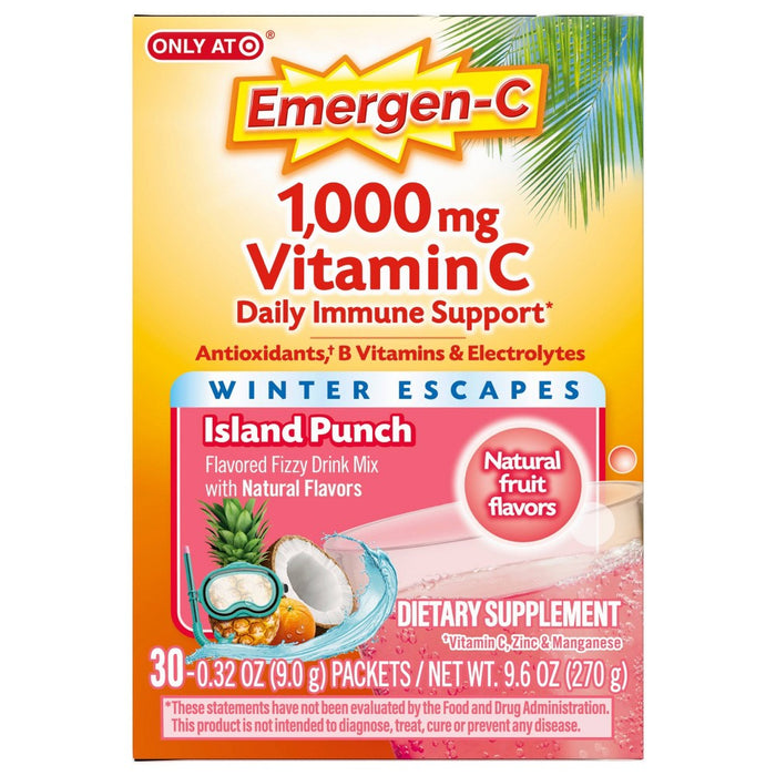 Emergen-C Island Punch Dietary Supplements - 30ct