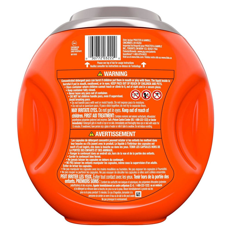 Tide Ultra OXI Power Pods with Odor Eliminators for Visible and Invisible Dirt Laundry Detergent Pacs - 42oz/25ct
