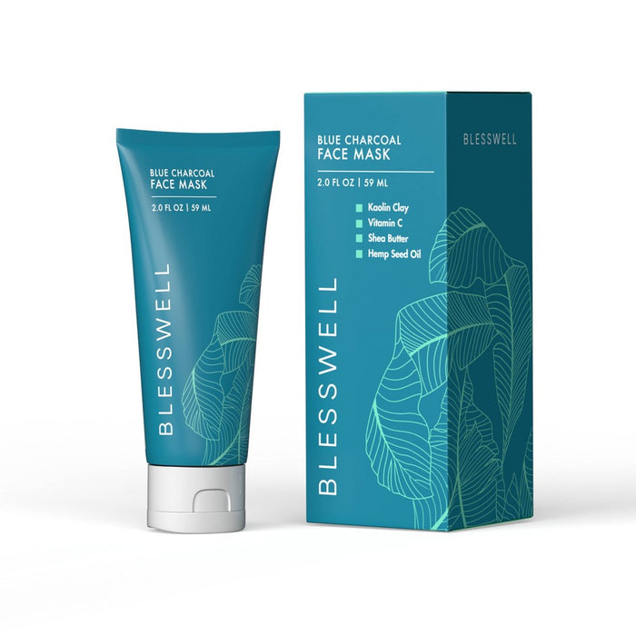Blesswell Blue Charcoal Face Mask - 2 fl oz