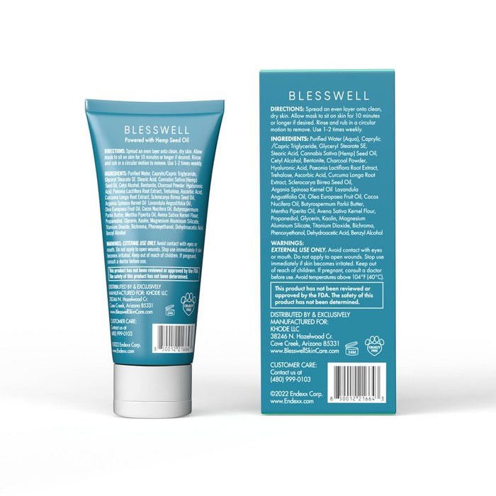 Blesswell Blue Charcoal Face Mask - 2 fl oz