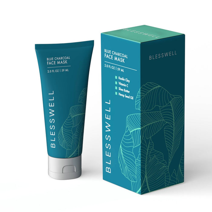 Blesswell Blue Charcoal Face Mask - 2 fl oz
