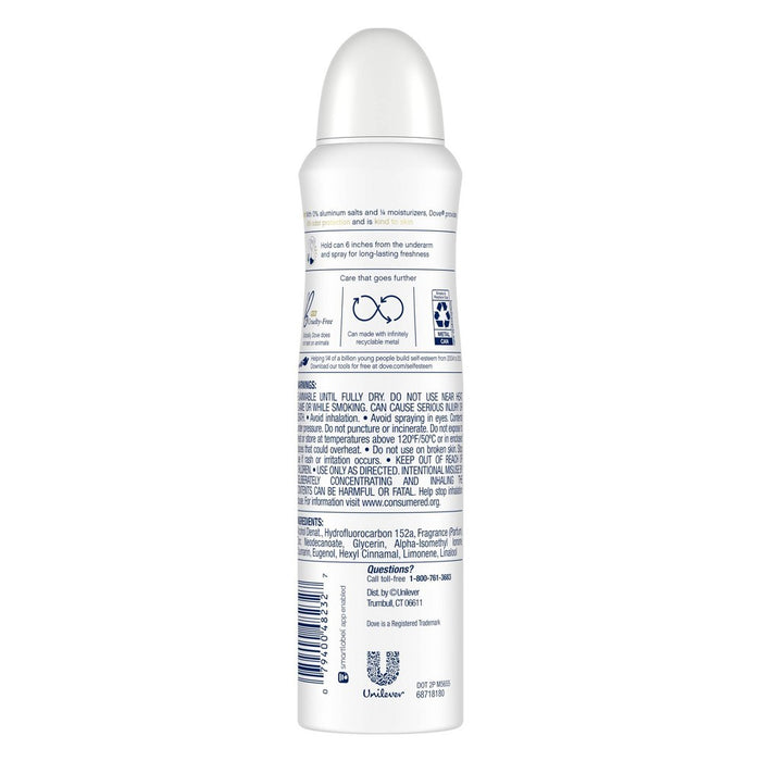 Dove Beauty 0% Aluminum Coconut & Pink Jasmine 48 Hour Deodorant Spray - 4oz